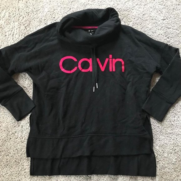 Calvin Klein women’s small black cowl neck sweatshirt - Picture 2 of 6